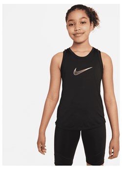 Koszulka treningowa bez rękawów dla dużych dzieci (dziewcząt) Dri-FIT Nike One - Czerń ze sklepu Nike poland w kategorii Bluzki dziewczęce - zdjęcie 161528016