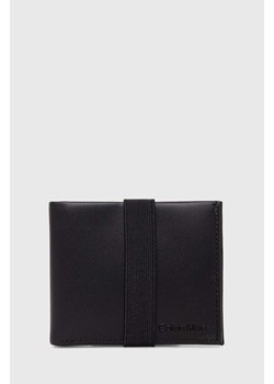 Calvin Klein portfel skórzany męski kolor czarny ze sklepu ANSWEAR.com w kategorii Portfele męskie - zdjęcie 161559749