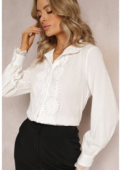 Biała Koszula z Koronką i Kołnierzem Ranamas ze sklepu Renee odzież w kategorii Koszule damskie - zdjęcie 161561596