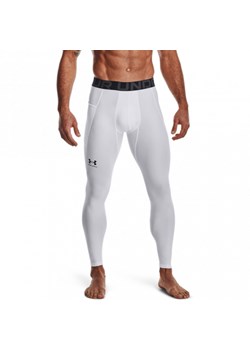 Męskie legginsy treningowe UNDER ARMOUR UA HG Armour Leggings - białe ze sklepu Sportstylestory.com w kategorii Spodnie męskie - zdjęcie 161562608