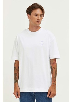 Samsoe Samsoe t-shirt bawełniany JOEL kolor biały gładki M22300126 ze sklepu ANSWEAR.com w kategorii T-shirty męskie - zdjęcie 161565299