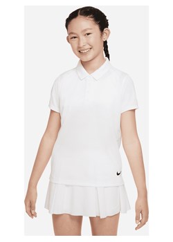 Koszulka polo do golfa dla dużych dzieci (dziewcząt) Nike Dri-FIT Victory - Biel ze sklepu Nike poland w kategorii Bluzki dziewczęce - zdjęcie 161566819