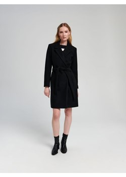 Sinsay - Płaszcz dwurzędowy - czarny ze sklepu Sinsay w kategorii Płaszcze damskie - zdjęcie 161571388