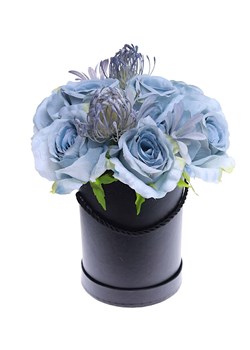 Flower box- niebieskie róże na prezent /FL23 S245/ ze sklepu Pantofelek24.pl w kategorii Dekoracje - zdjęcie 161573305