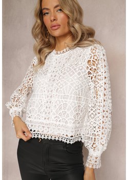 Biała Bluzka Koronkowa Nohames ze sklepu Renee odzież w kategorii Bluzki damskie - zdjęcie 161576247