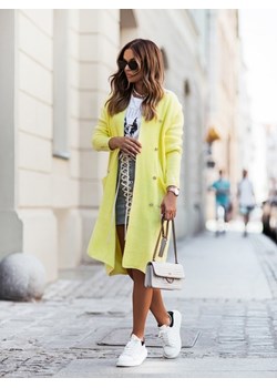 Sweter Jasmin Żółty ze sklepu Lisa Mayo w kategorii Swetry damskie - zdjęcie 161578715
