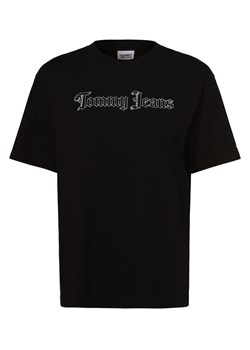 Tommy Jeans T-shirt damski Kobiety Bawełna czarny nadruk ze sklepu vangraaf w kategorii Bluzki damskie - zdjęcie 161582395