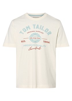 Tom Tailor T-shirt męski Mężczyźni Bawełna écru nadruk ze sklepu vangraaf w kategorii T-shirty męskie - zdjęcie 161582405