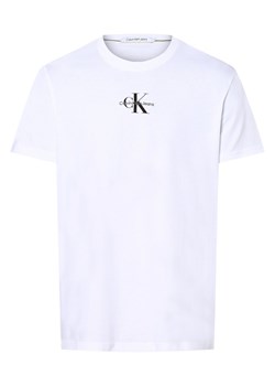 Calvin Klein Jeans T-shirt męski Mężczyźni Bawełna biały nadruk ze sklepu vangraaf w kategorii T-shirty męskie - zdjęcie 161582409