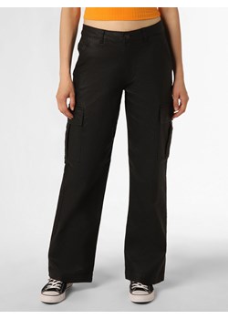 Noisy May Spodnie Kobiety Sztuczne włókno czarny jednolity ze sklepu vangraaf w kategorii Spodnie damskie - zdjęcie 161582547