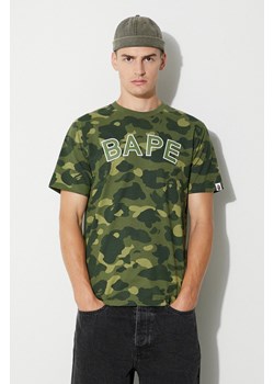 A Bathing Ape t-shirt bawełniany kolor zielony wzorzysty ze sklepu PRM w kategorii T-shirty męskie - zdjęcie 161585405