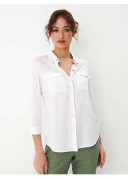 Mohito - Biała koszula z rękawami 3/4 - Biały ze sklepu Mohito w kategorii Koszule damskie - zdjęcie 161590277