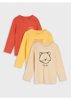Sinsay - Koszulki 3 pack - beżowy ze sklepu Sinsay w kategorii Kaftaniki i bluzki - zdjęcie 161590956