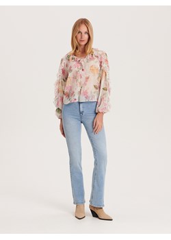 Reserved - Transparentna bluzka w kwiaty - wielobarwny ze sklepu Reserved w kategorii Bluzki damskie - zdjęcie 161604999