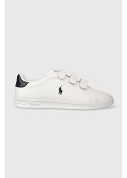 Polo Ralph Lauren sneakersy skórzane Hrt Crt 3Str kolor biały 809913461001 ze sklepu ANSWEAR.com w kategorii Trampki męskie - zdjęcie 161607628