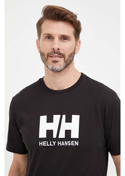 Helly Hansen t-shirt HH LOGO T-SHIRT męski kolor czarny z aplikacją 33979 ze sklepu ANSWEAR.com w kategorii T-shirty męskie - zdjęcie 161608127