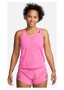 Damska startowa koszulka bez rękawów Nike Dri-FIT ADV AeroSwift - Różowy ze sklepu Nike poland w kategorii Bluzki damskie - zdjęcie 161609846