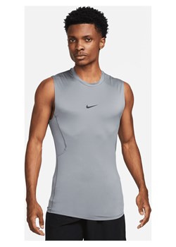 Męska przylegająca koszulka bez rękawów do fitnessu Dri-FIT Nike Pro - Szary ze sklepu Nike poland w kategorii T-shirty męskie - zdjęcie 161609998