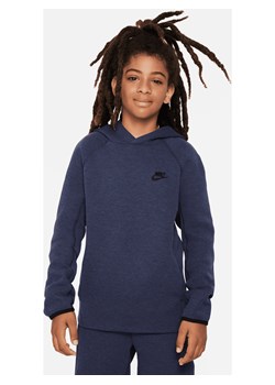 Bluza z kapturem dla dużych dzieci (chłopców) Nike Sportswear Tech Fleece - Niebieski ze sklepu Nike poland w kategorii Bluzy chłopięce - zdjęcie 161610007