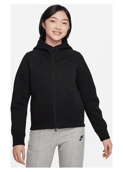Rozpinana bluza z kapturem dla dużych dzieci (dziewcząt) Nike Sportswear Tech Fleece - Czerń ze sklepu Nike poland w kategorii Bluzy dziewczęce - zdjęcie 161610036
