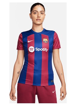 Damska koszulka piłkarska Nike Dri-FIT FC Barcelona Stadium 2023/24 (wersja domowa) - Niebieski ze sklepu Nike poland w kategorii Bluzki damskie - zdjęcie 161610337