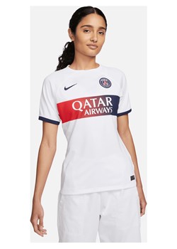 Damska koszulka piłkarska Nike Dri-FIT Paris Saint-Germain Stadium 2023/24 (wersja wyjazdowa) - Biel ze sklepu Nike poland w kategorii Bluzki damskie - zdjęcie 161610596