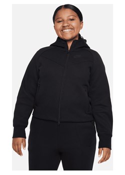 Bluza z kapturem i zamkiem na całej długości dla dużych dzieci (dziewcząt) Nike Sportswear Tech Fleece (szerszy rozmiar) - Czerń ze sklepu Nike poland w kategorii Bluzy dziewczęce - zdjęcie 161610726