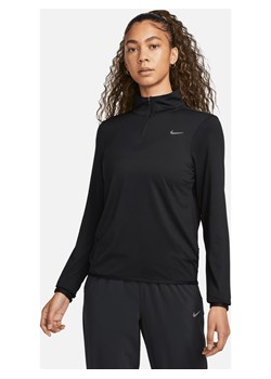 Damska koszulka do biegania z zamkiem 1/4 i ochroną przed promieniowaniem UV Nike Swift - Czerń ze sklepu Nike poland w kategorii Bluzki damskie - zdjęcie 161610787