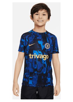 Przedmeczowa koszulka piłkarska dla dużych dzieci Nike Dri-FIT Chelsea F.C. Academy Pro - Niebieski ze sklepu Nike poland w kategorii T-shirty chłopięce - zdjęcie 161610838