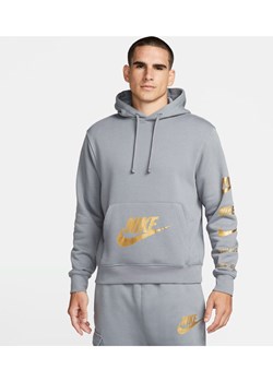 Męska dzianinowa bluza z kapturem Nike Sportswear Standard Issue - Szary ze sklepu Nike poland w kategorii Bluzy męskie - zdjęcie 161610887