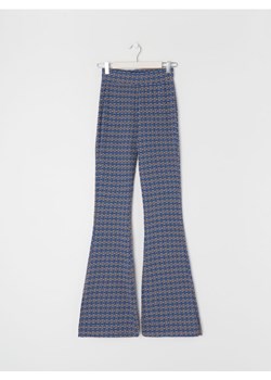 Sinsay - Spodnie flare ze wzorem - niebieski ze sklepu Sinsay w kategorii Spodnie damskie - zdjęcie 161634059