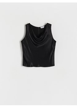 Reserved - Satynowa bluzka - czarny ze sklepu Reserved w kategorii Bluzki damskie - zdjęcie 161636155