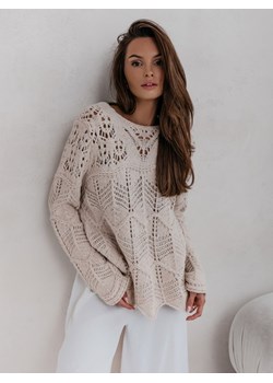 Sweter Asturio J. Beżowy ze sklepu Lisa Mayo w kategorii Swetry damskie - zdjęcie 161643637
