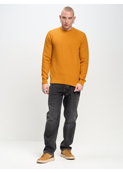 Sweter męski o teksturowym splocie pomaraŅczowy Reyli 703 ze sklepu Big Star w kategorii Swetry męskie - zdjęcie 161643849