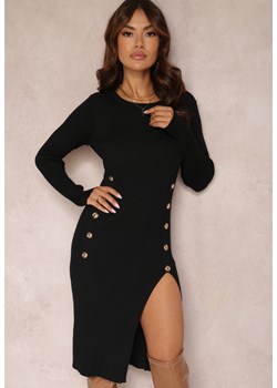 Czarna Sukienka Dzianinowa Phelona ze sklepu Renee odzież w kategorii Sukienki - zdjęcie 161646885