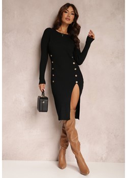 Czarna Sukienka Dzianinowa Phelona ze sklepu Renee odzież w kategorii Sukienki - zdjęcie 161646886