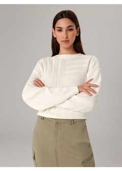 Sinsay - Sweter z ozdobnym splotem - kremowy ze sklepu Sinsay w kategorii Swetry damskie - zdjęcie 161654749