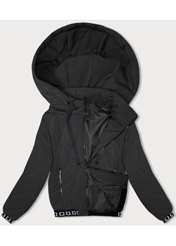 Pikowana kurtka z ozdobnymi ściągaczami czarna (16M9085-392) ze sklepu goodlookin.pl w kategorii Kurtki damskie - zdjęcie 161658097