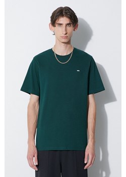 Wood Wood t-shirt bawełniany Essential sami classic t-shirt kolor zielony gładki 20005711.2491 ze sklepu PRM w kategorii T-shirty męskie - zdjęcie 161674155