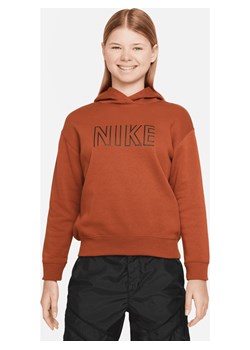 Bluza z kapturem o kroju oversize dla dużych dzieci (dziewcząt) Nike Sportswear - Pomarańczowy ze sklepu Nike poland w kategorii Bluzy dziewczęce - zdjęcie 161674215