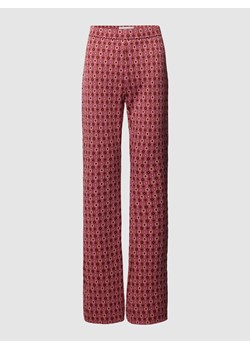 Spodnie materiałowe ze wzorem na całej powierzchni model ‘MACY’ ze sklepu Peek&Cloppenburg  w kategorii Spodnie damskie - zdjęcie 161674927