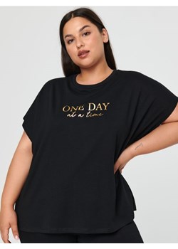 Sinsay - Koszulka z napisem - czarny ze sklepu Sinsay w kategorii Bluzki damskie - zdjęcie 161682965