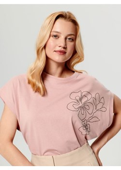 Sinsay - Koszulka bawełniana - różowy ze sklepu Sinsay w kategorii Bluzki damskie - zdjęcie 161682985