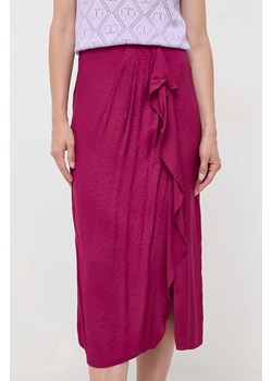Twinset spódnica kolor fioletowy maxi prosta ze sklepu ANSWEAR.com w kategorii Spódnice - zdjęcie 161683426