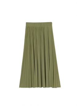 Cropp - Oliwkowa spódnica midi - zielony ze sklepu Cropp w kategorii Spódnice - zdjęcie 161684446