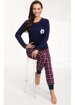 Luna bawełniana piżama damska granatowa z reniferem 625, Kolor granatowy-wzór, Rozmiar XL, Luna ze sklepu Intymna w kategorii Piżamy damskie - zdjęcie 161695807