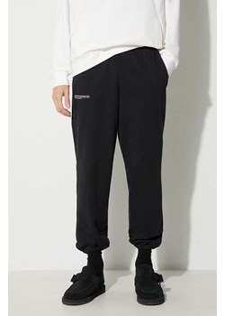 Pangaia spodnie dresowe bawełniane kolor czarny gładkie ze sklepu PRM w kategorii Spodnie damskie - zdjęcie 161699736
