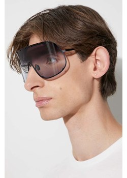 Rick Owens okulary przeciwsłoneczne kolor czarny ze sklepu PRM w kategorii Okulary przeciwsłoneczne męskie - zdjęcie 161699768