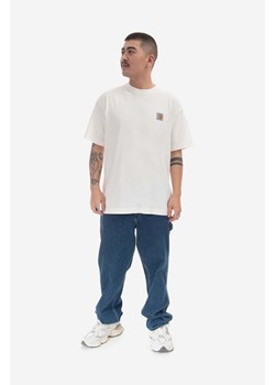 Carhartt WIP t-shirt bawełniany Nelson kolor beżowy I029949-WAX ze sklepu PRM w kategorii T-shirty męskie - zdjęcie 161706418