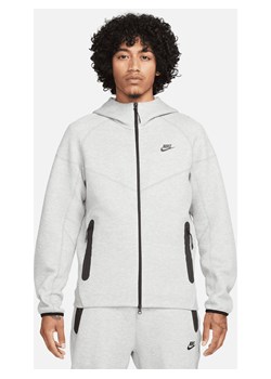 Męska bluza z kapturem i zamkiem na całej długości Nike Sportswear Tech Fleece Windrunner - Szary ze sklepu Nike poland w kategorii Bluzy męskie - zdjęcie 161708265